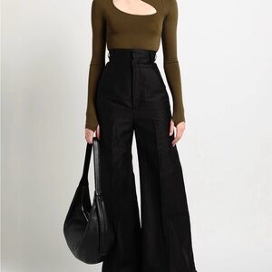 Rick Owens Black Wide Leg Pants